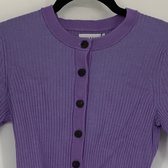 NEW! NAADAM Size Small Merino Silk Short Sleeve Cardigan Sweater $225 msrp J6-11 - Picture 5 of 13
